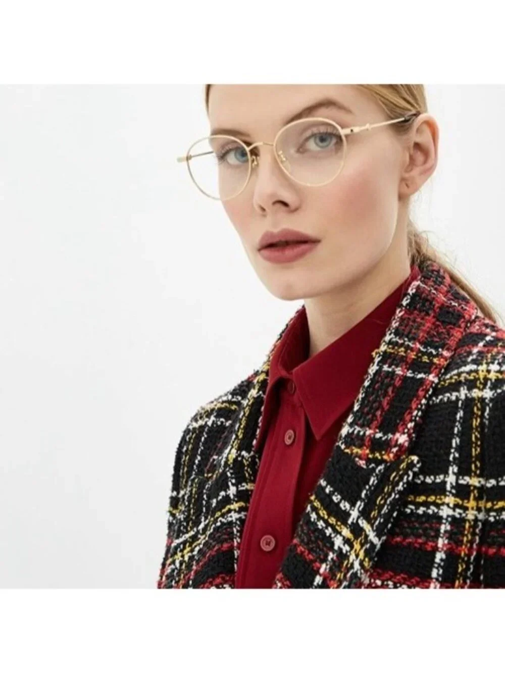 Gucci GG0607OK 001 Eyeglasses Gold 50mm Round Frame